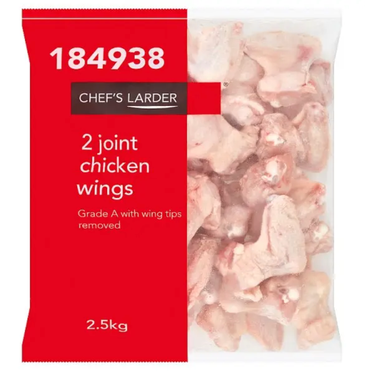 CHEFS LARDER 2 JOINT CHICKEN WINGS