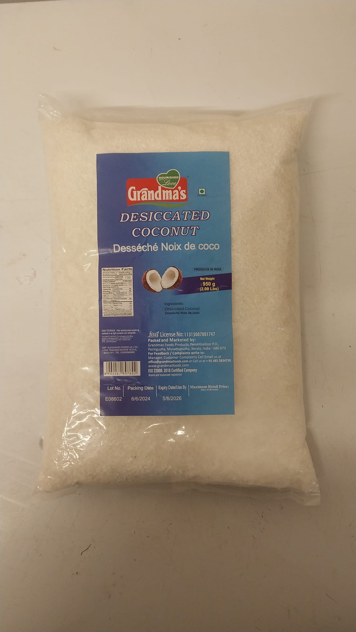 GRANDMAS DESICCATED COCONUT